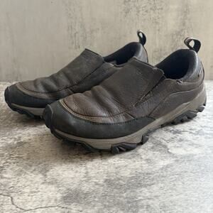 Merrell Coldpack Ice+ Moc Men's Sz 10 Waterproof Shoes Vibram Arctic Grip Sole